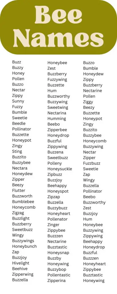 Bee Names
